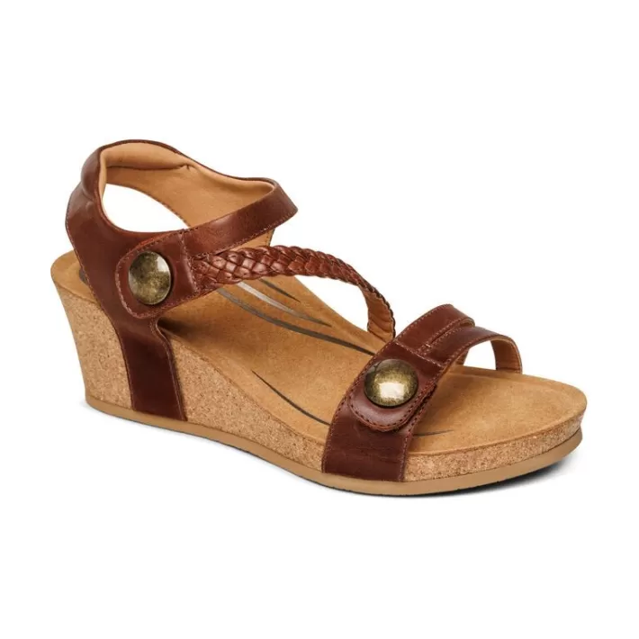 Best Sale Aetrex Avril Quarter Strap Wedge