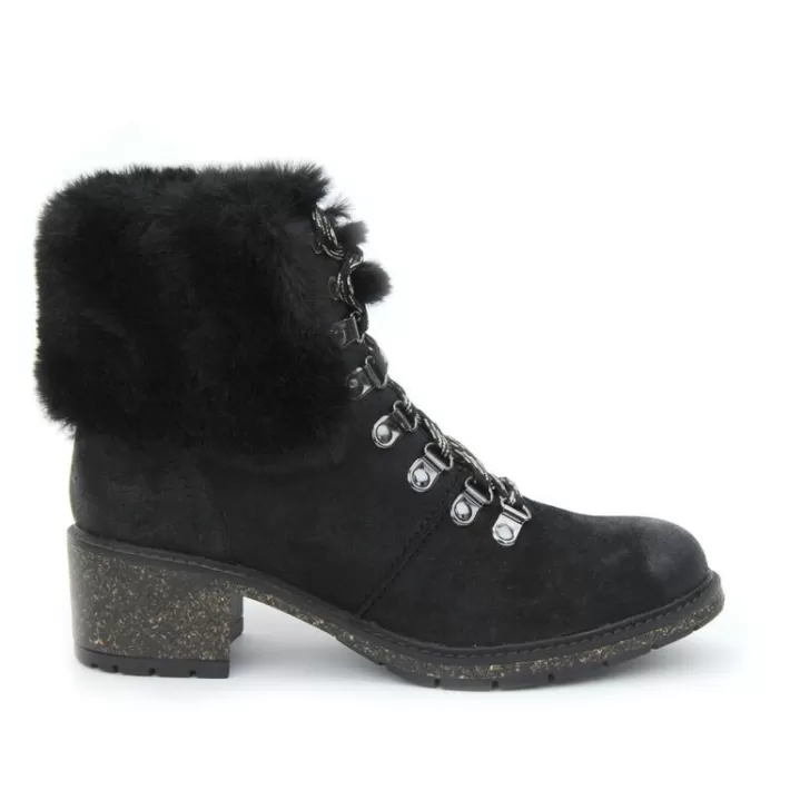 Outlet Aetrex Brooklyn Weather-Friendly Fur Lace Up Boot