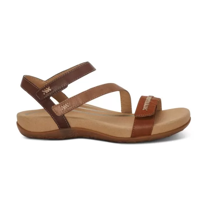 New Aetrex Gabby Adjustable Quarter Strap Sandal