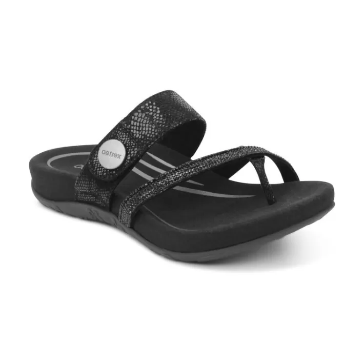 Store Aetrex Izzy Adjustable Slide Sandal