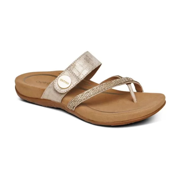 Sale Aetrex Izzy Adjustable Slide Sandal