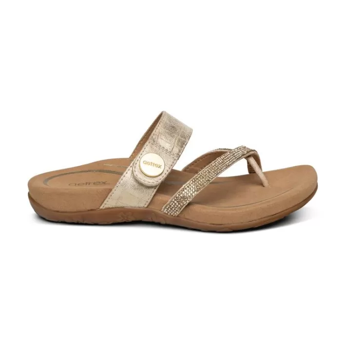 Sale Aetrex Izzy Adjustable Slide Sandal