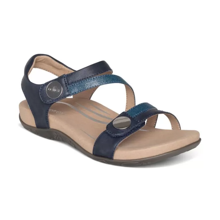 Store Aetrex Jess Adjustable Quarter Strap Sandal