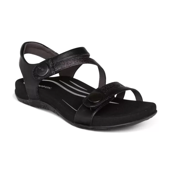 Flash Sale Aetrex Jess Adjustable Quarter Strap Sandal