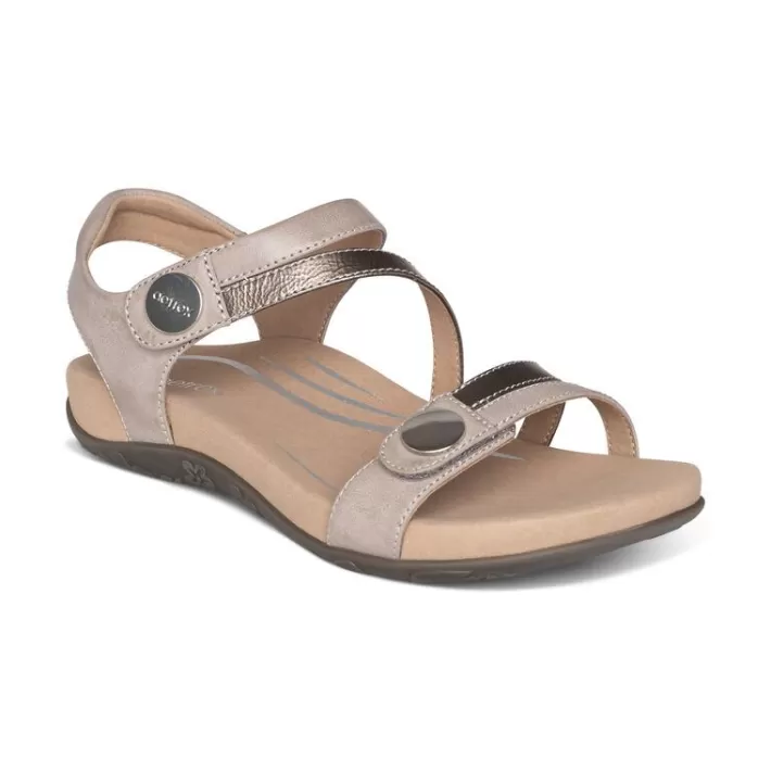 Best Sale Aetrex Jess Adjustable Quarter Strap Sandal