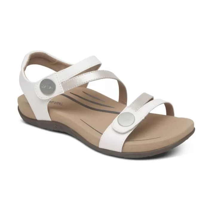 Cheap Aetrex Jess Adjustable Quarter Strap Sandal