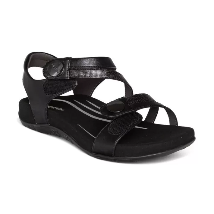 Flash Sale Aetrex Jess Adjustable Quarter Strap Sandal