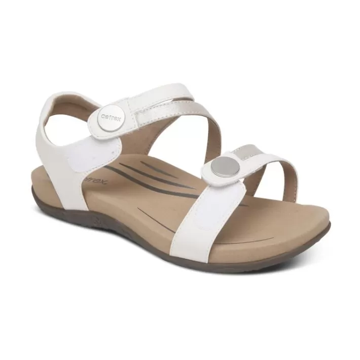 Cheap Aetrex Jess Adjustable Quarter Strap Sandal