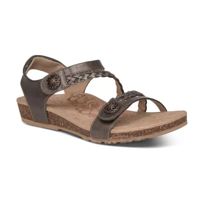 Discount Aetrex Jillian Braided Quarter Strap Sandal