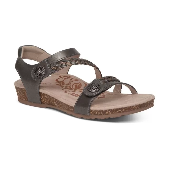 Shop Aetrex Jillian Braided Quarter Strap Sandal