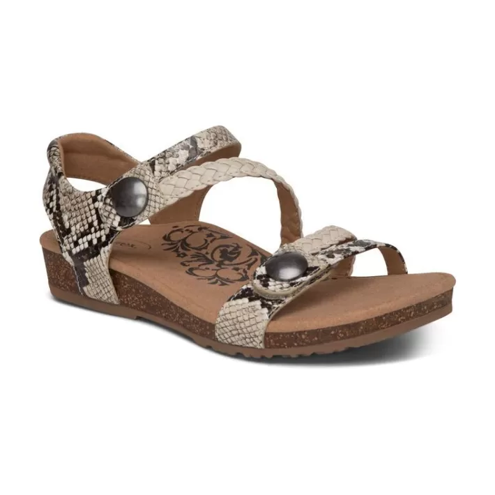 Outlet Aetrex Jillian Braided Quarter Strap Sandal