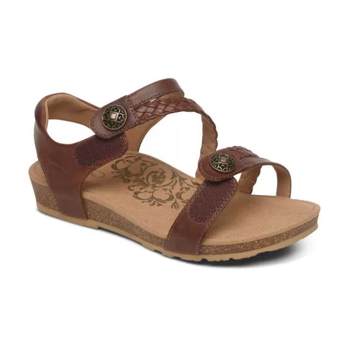 Online Aetrex Jillian Braided Quarter Strap Sandal