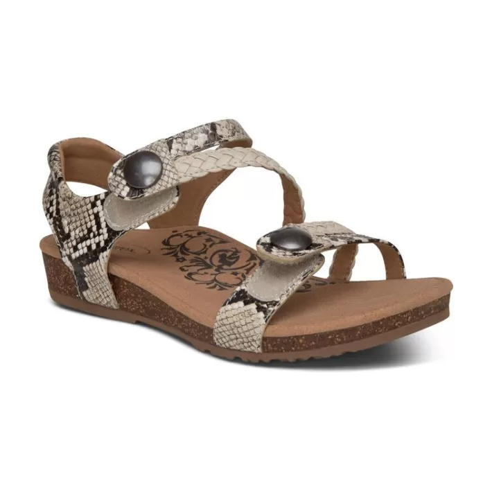 Outlet Aetrex Jillian Braided Quarter Strap Sandal