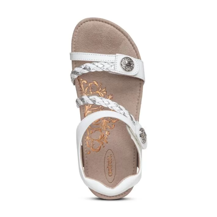 Hot Aetrex Jillian Braided Quarter Strap Sandal