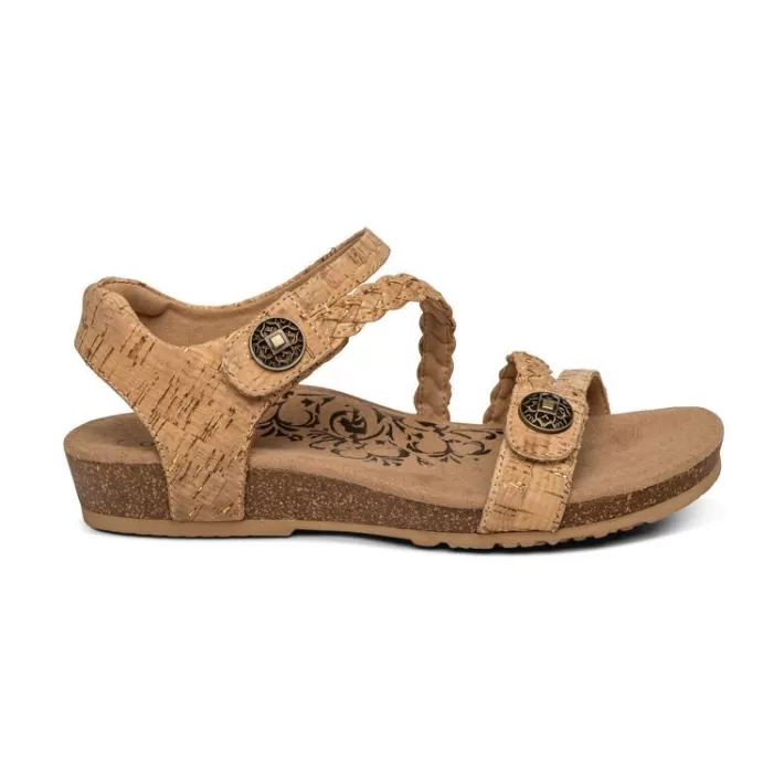 Discount Aetrex Jillian Braided Quarter Strap Sandal