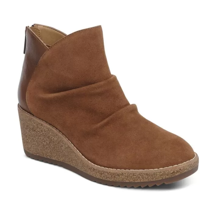 New Aetrex Kara Ankle Wedge Boot