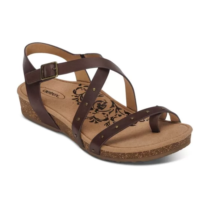 Sale Aetrex Lauren Quarter Strap Sandal