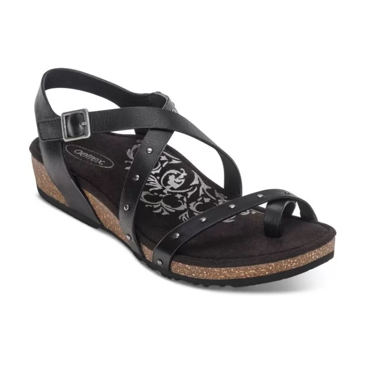 Sale Aetrex Lauren Quarter Strap Sandal