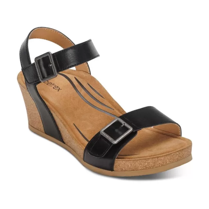 Hot Aetrex Lexa Quarter Strap Wedge