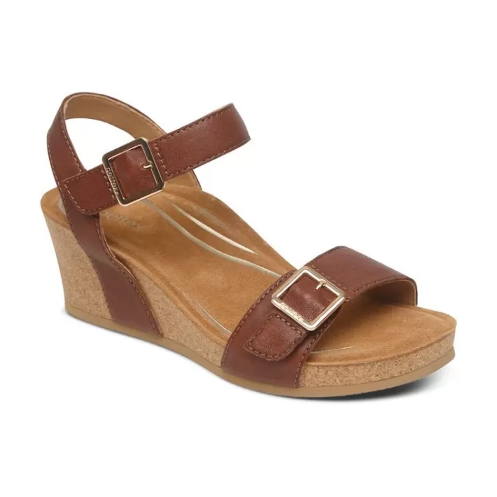 Shop Aetrex Lexa Quarter Strap Wedge