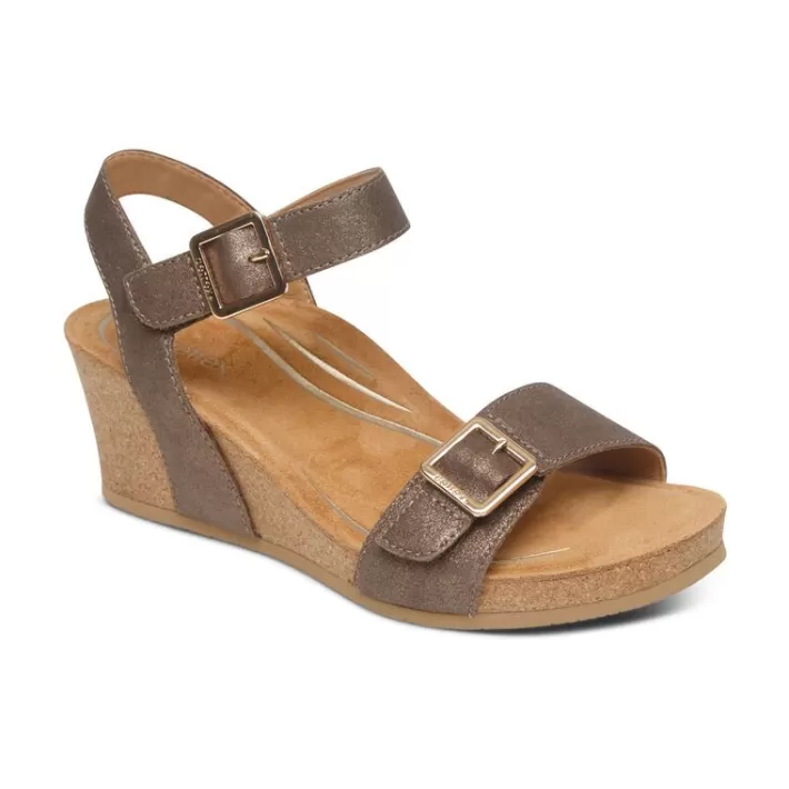 Discount Aetrex Lexa Quarter Strap Wedge