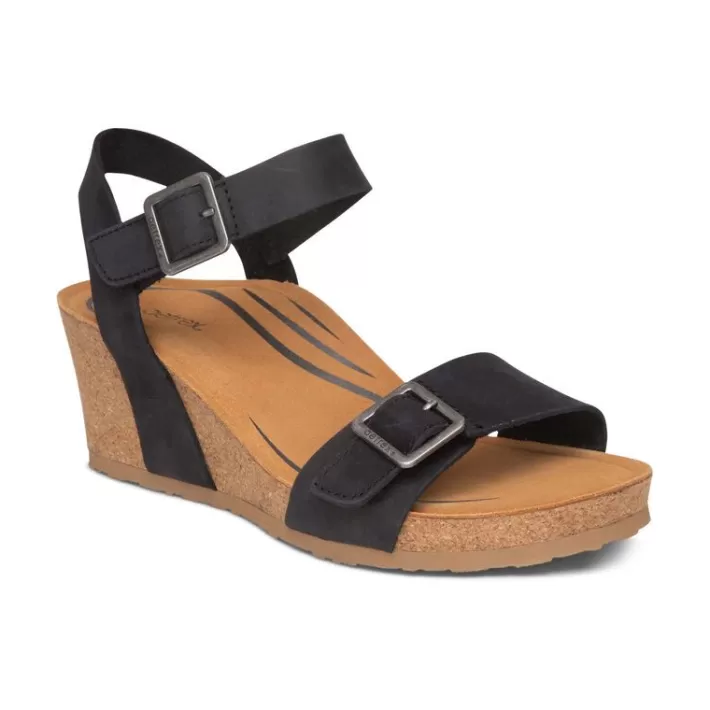 Sale Aetrex Lexa Quarter Strap Wedge