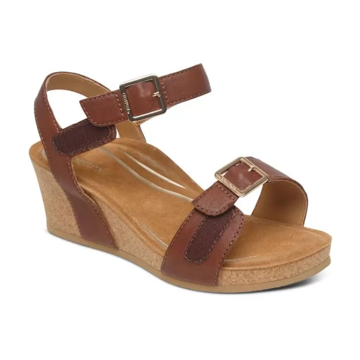 Shop Aetrex Lexa Quarter Strap Wedge