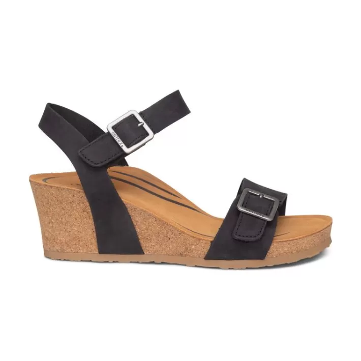 Sale Aetrex Lexa Quarter Strap Wedge