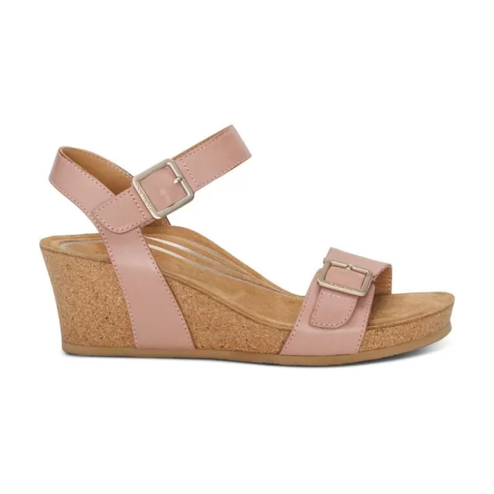 Outlet Aetrex Lexa Quarter Strap Wedge