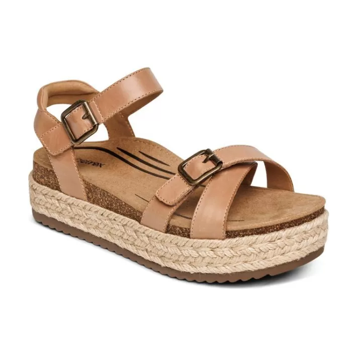 Hot Aetrex Paula Platform Sandal