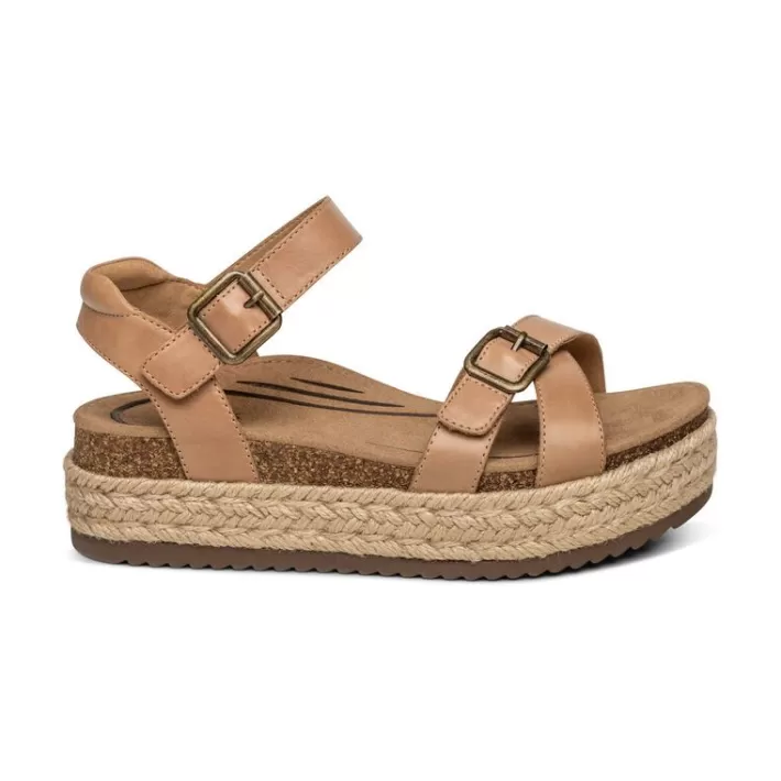 Hot Aetrex Paula Platform Sandal