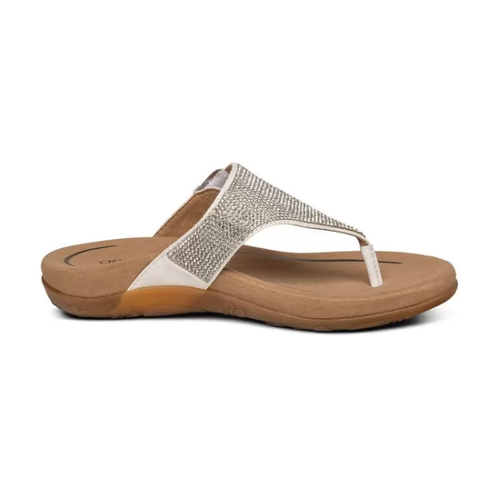 Sale Aetrex Rae Adjustable Thong Sandal