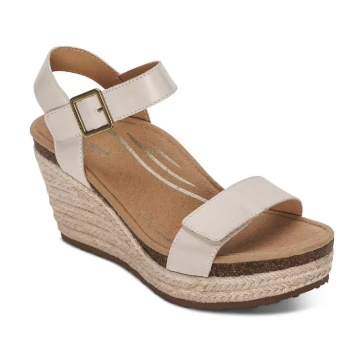 Flash Sale Aetrex Sydney Quarter Strap Espadrille Wedge