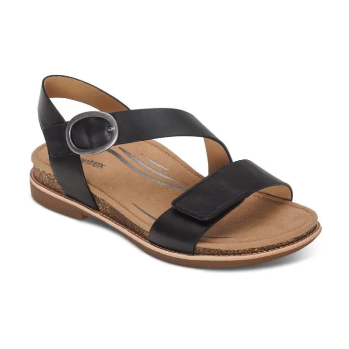 Store Aetrex Tamara Asymmetrical Quarter Strap Sandal