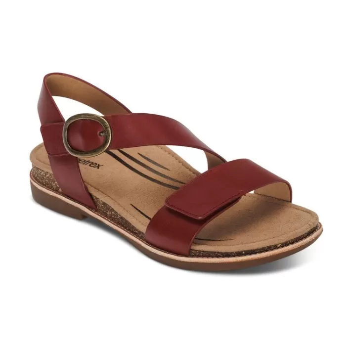 Best Aetrex Tamara Asymmetrical Quarter Strap Sandal